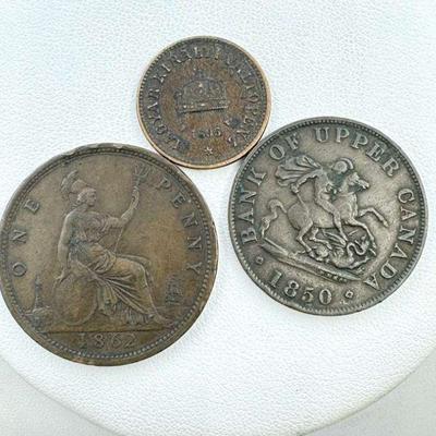 (3) Late 1800’s Antique Foreign Coins
