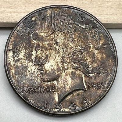 1934-D Silver Peace Dollar Coin
