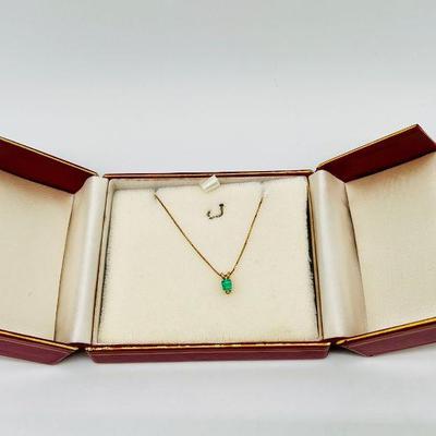 Sparkling Green 14 Karat Gold Stamped Jewelry
