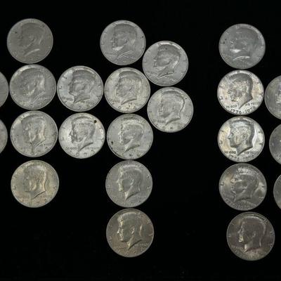 (23) 1970’s Kennedy Half Dollar Coins
