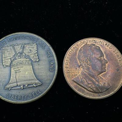 (2) American Commemorative Coins Feat. NIXON!!!
