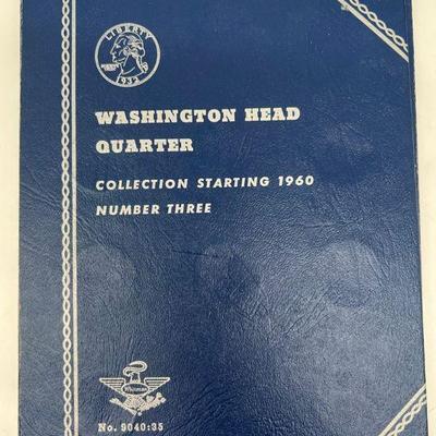 Washington Quarter Collection Silver Coins Starting 1960 Book Number Three
