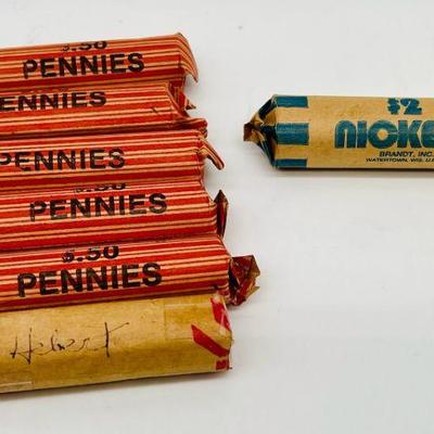 (7) Unsearched Rolls of Coins
