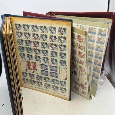 (2) Albums Packed With Retro Stamps & Holiday Seals
