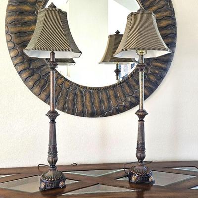  Two Lovely Buffet Table Lamps Each 29" Tall. Heavy Weight - from Carla's - A Classic Design