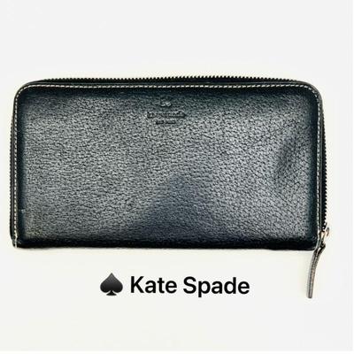  Large Black Kate Spade NY Zip Round Wallet