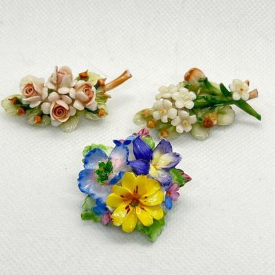 Porcelain Brooches 