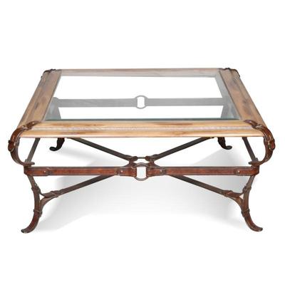 Hermes-Style Equestrian Design Coffee Table