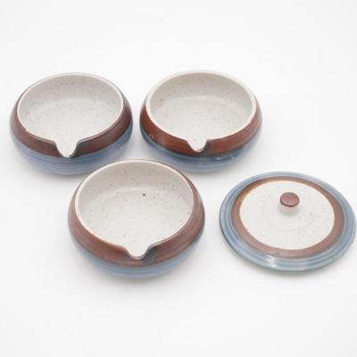 Stacking Stoneware Condiment Bowls w/Lid