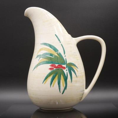 Vintage Vernorware Shadow Leaf Streamline Pitcher
