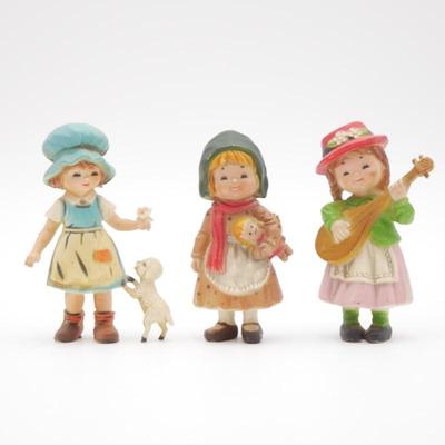 Lot of 3 Vintage "Mary Had a Little Lamb" Plastic Figurines