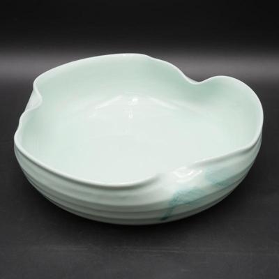 Mid-Century Japanese Ceramic Celadon Serving Bowl
