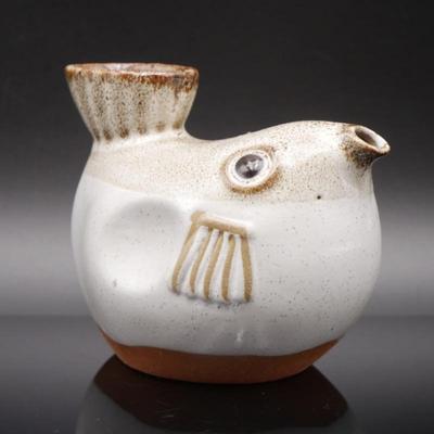 Japanese Ceramic Sake Pot in the Shape of a Fugu (Puffer Fish)