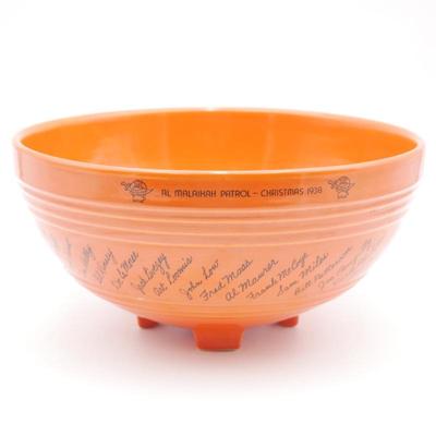 Vintage Al Malaikah Patrol Christmas 1938 Decorative Footed Ceramic Bowl