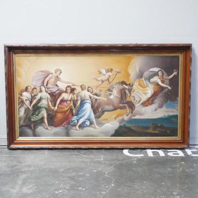 47.5"x 82.25 Guido Reni's "Aurora" Reproduction Oil on Canvas Painting