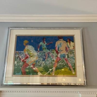 Leroy Neiman signed serigraph Mens Doubles 1974 AP