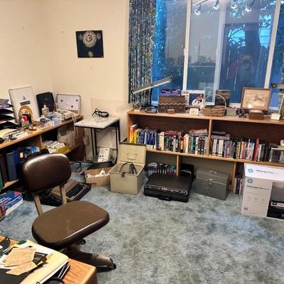 Office supplies, VHS, CDs, DVDs