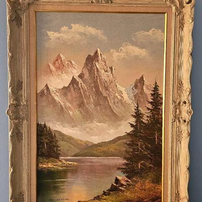 Original Framed Painting by Listed Artist JOHANN ARNBERGER.