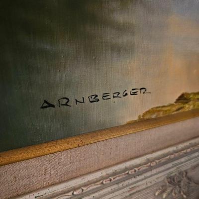 Original Framed Painting by Listed Artist JOHANN ARNBERGER.
