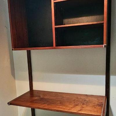 Vintage Walnut Sectional Wall Shelving Units by Barzilay. #barzilay