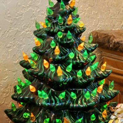 Vintage Ceramic Christmas Tree | Top of Tree is chipped 