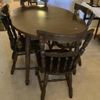 $155- good quality, sturdy table and 4 chairs 30"H 47"L 36"W 