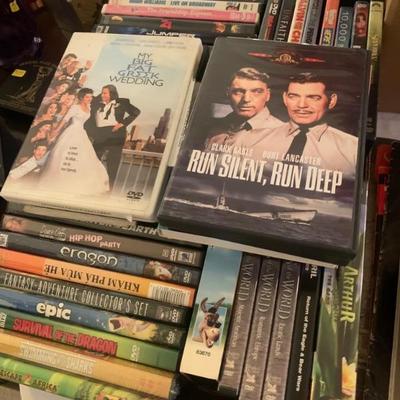 DVDs, CDs, & VHS in the sale