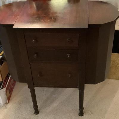 SOLD-$99- sewing cabinet, should be antique in age 29"H 28"L 14"depth