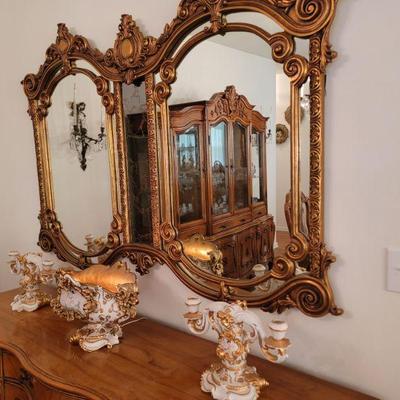 Antique mid-century mirror 