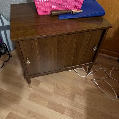 vintage record cabinet