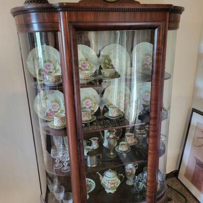 Antique china hutch 43" w x 13" d x 60" h