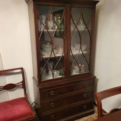 1930s  china hutch 36" w x 16" D x 70" H