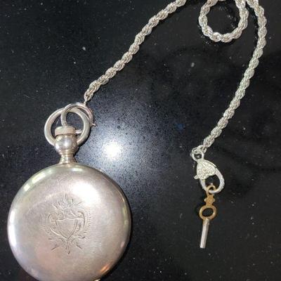 Working key wind antique watch