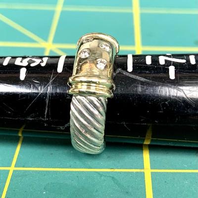 hei8110- David Yurman Metro Diamond DY 925 Sterling Silver 585 (14kT Gold)		https://www.ebay.com/itm/126658550502
