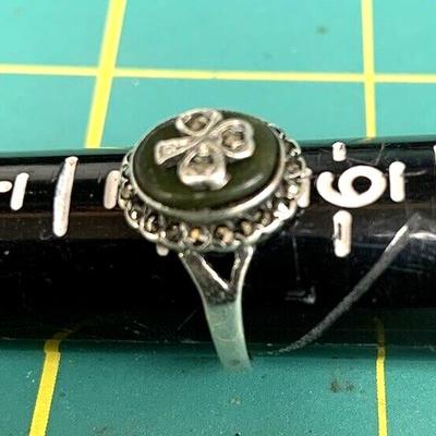 hei8109 Connemara Marble Shamrock 925 Sterling Silver Ring		https://www.ebay.com/itm/126658547089
