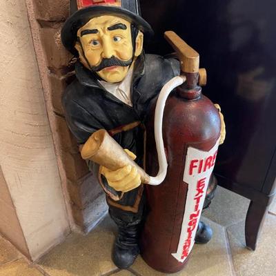Cool fireman statue 
