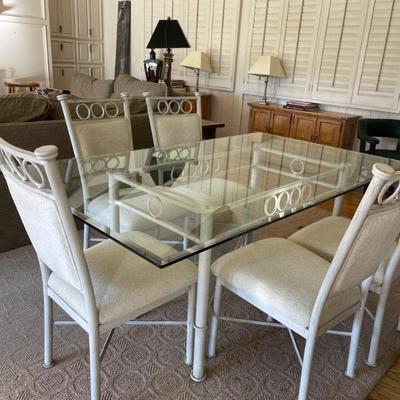 Glass dining room set 