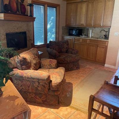 Guest house designer overstuffed chairs