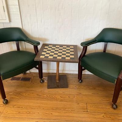 Game table and bar chairs 