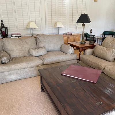 Down comforter living room set - pottery barn 