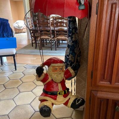 Large flying Santa - paper machete 