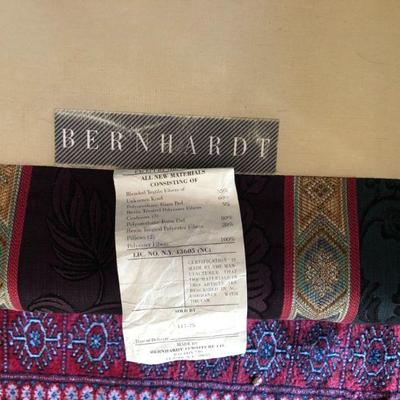 Showing Bernhardt Label on Sofa