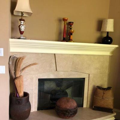 Asian Baskets, Brooms, Lamps, Candle Holders