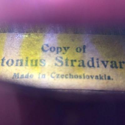 Label inside violin