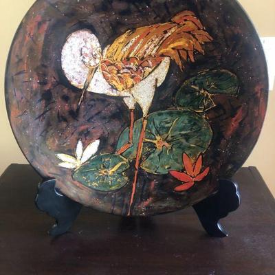 KIMA Lacquer Art Plate 13.3/4in Diameter