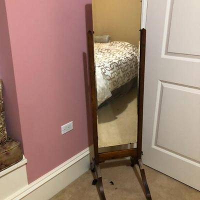 Vintage Cheval Mirror H 61.1/2in | W 14.3/4in