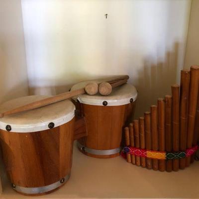 Bongos, Bamboo Pan Flute