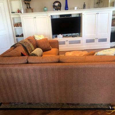 Back of Sectional measures 89" L | 38in D on right arm side | 40in D on left side return.