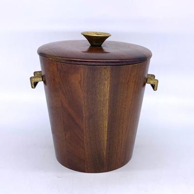 MCM Vermillion walnut ice bucket