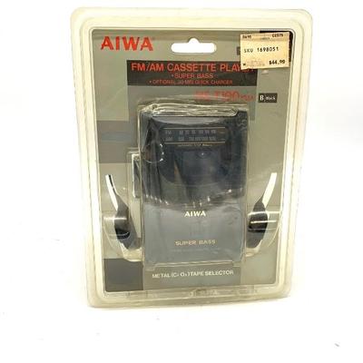 Vtg. portable cassette player, new in package